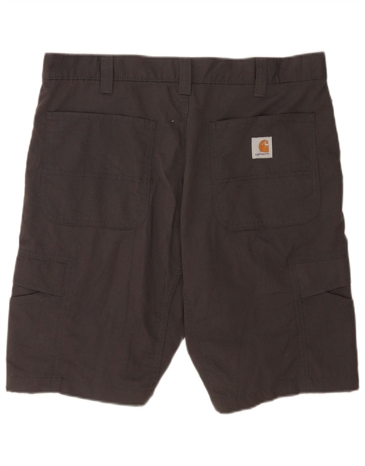 Carhartt Herren Relaxed Fit Cargo Shorts W36 Large Grau Baumwolle