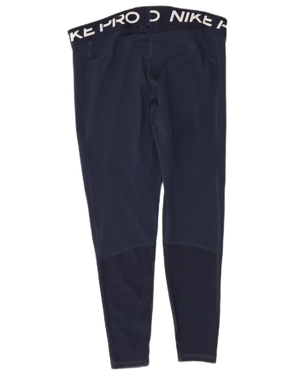 Nike Womens Graphic Crop Leggings UK 18 XL Marineblau Polyester Sport