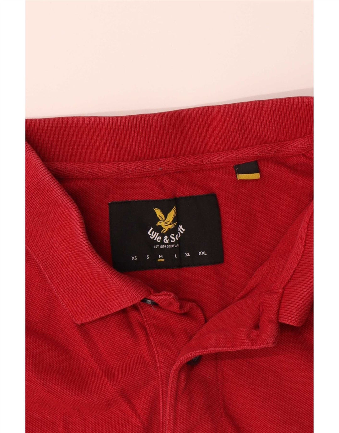 Lyle & Scott Herren-Poloshirt aus mittelroter Baumwolle