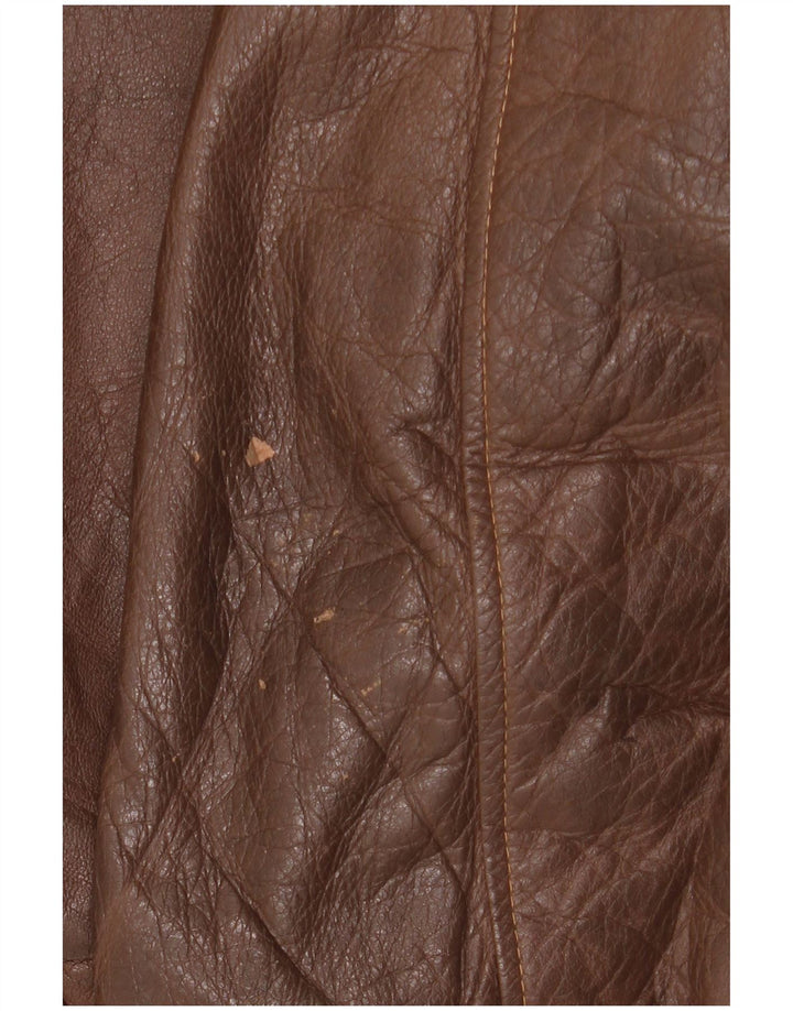 Vintage Herren Lederjacke UK 44 2XL Braunes Leder