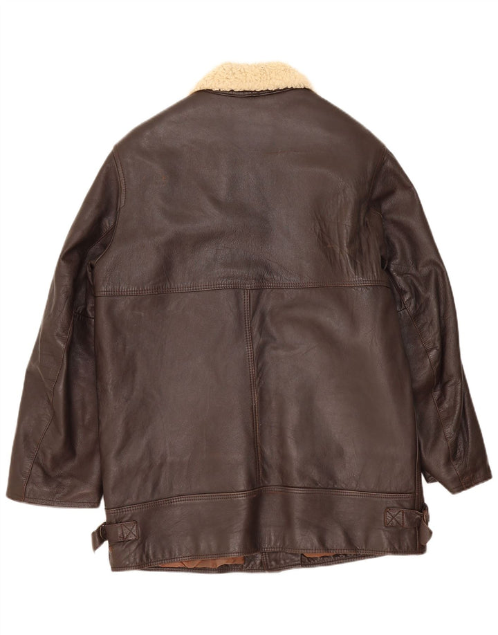 Ivy Oxford Herren Lederjacke UK 36 Small Braun