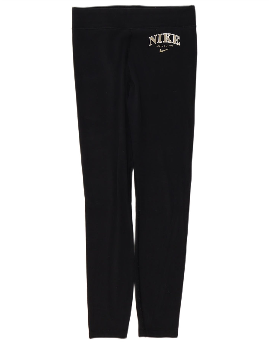 NIKE Damen Graphic Leggings UK 14 Mittelschwarze Baumwolle