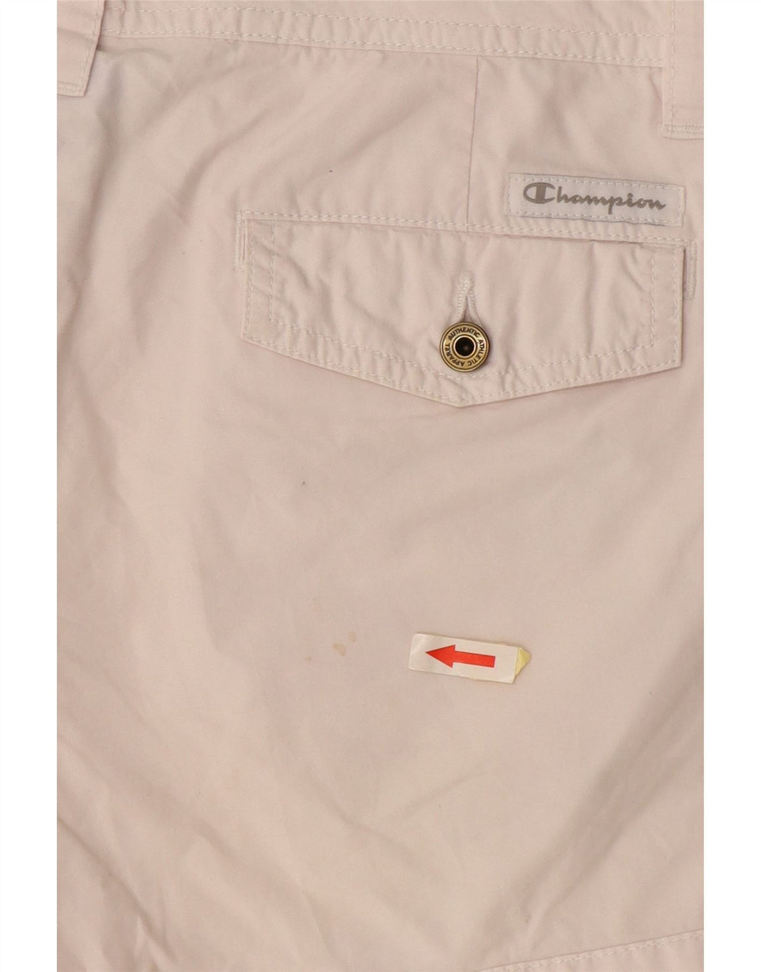 CHAMPION Damen-Freizeitshorts, Größe M, W30, cremefarbene Baumwolle
