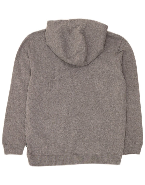 Vans Jungen-Pullover mit grafischem Kapuzenpullover, 12–13 Jahre, groß, grau gesprenkelte Baumwolle