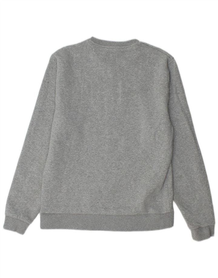 JACK WILLS Mens Graphic Sweatshirt Jumper Medium Grey Cotton