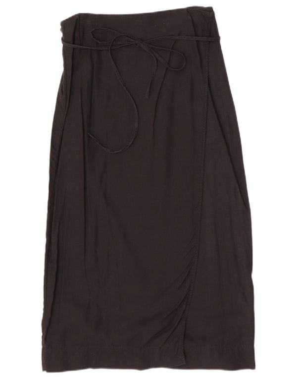 & Other Stories Damen Wickelrock EU 38 Medium W26 Schwarzes Lyocell