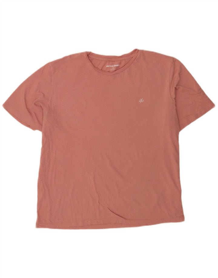 Jack & Jones Herren T-Shirt Top 2XL Rosa Baumwolle