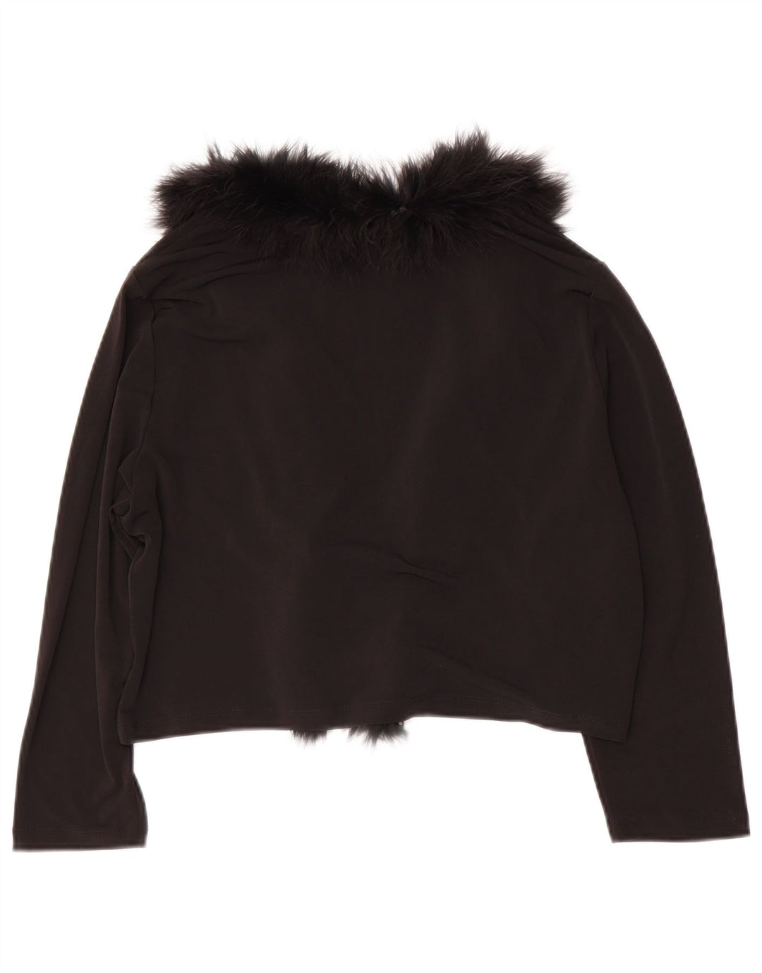 CALVIN KLEIN Damen Bolero-Oberteil mit 3/4-Ärmeln, UK-Größe 14, Größe L, Schwarz, Polyester