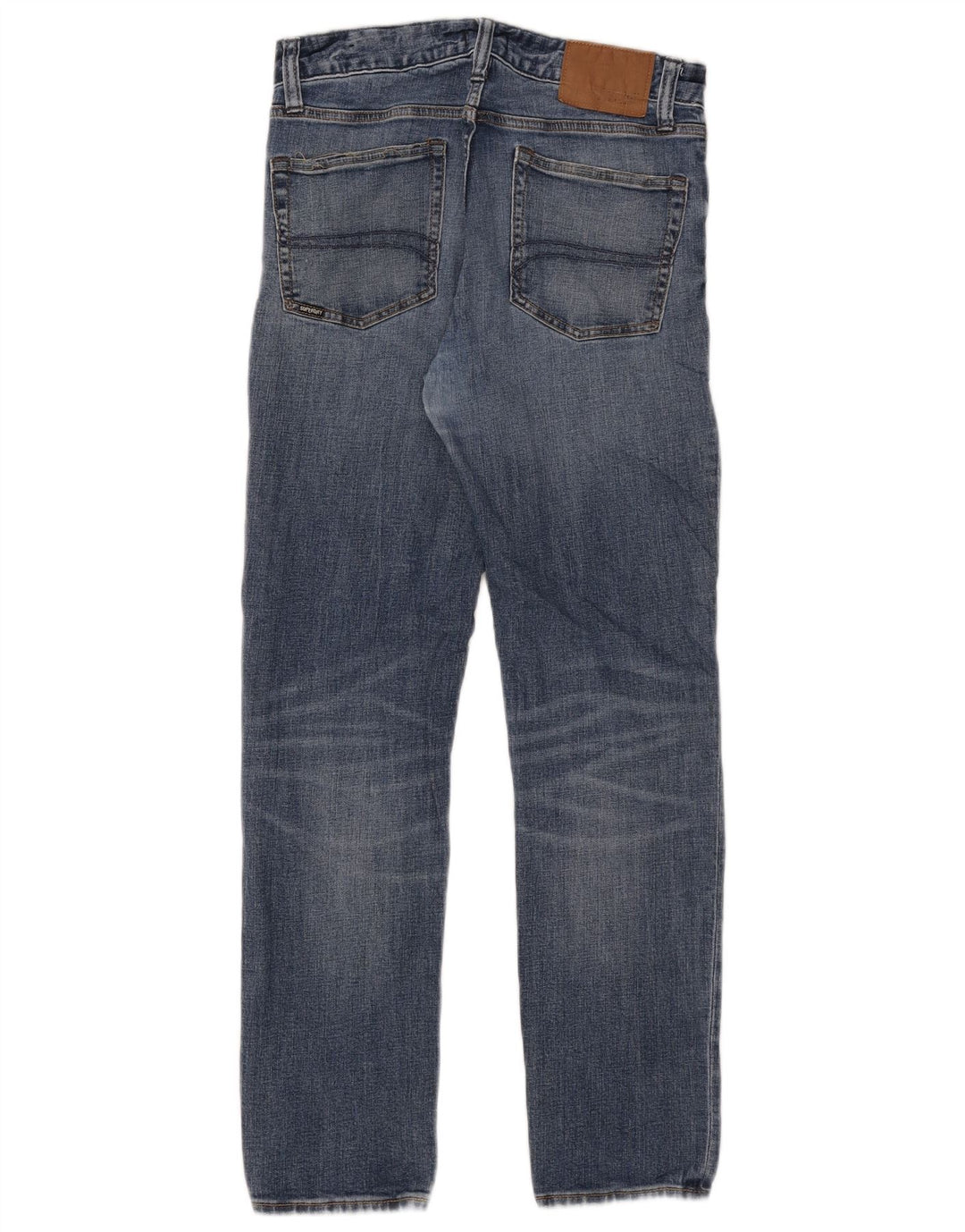 Superdry Damen Distressed Slim Jeans W30 L29 Blaue Baumwolle