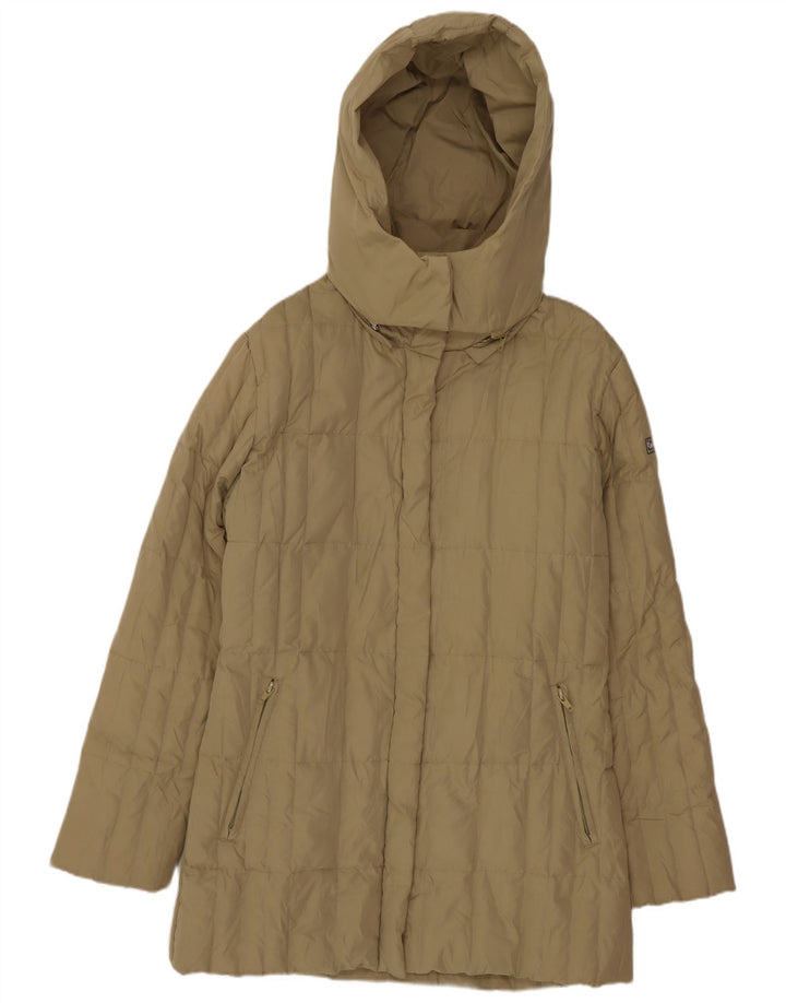Sergio Tacchini Damen Wattierte Jacke mit Kapuze IT 44 Medium Khaki