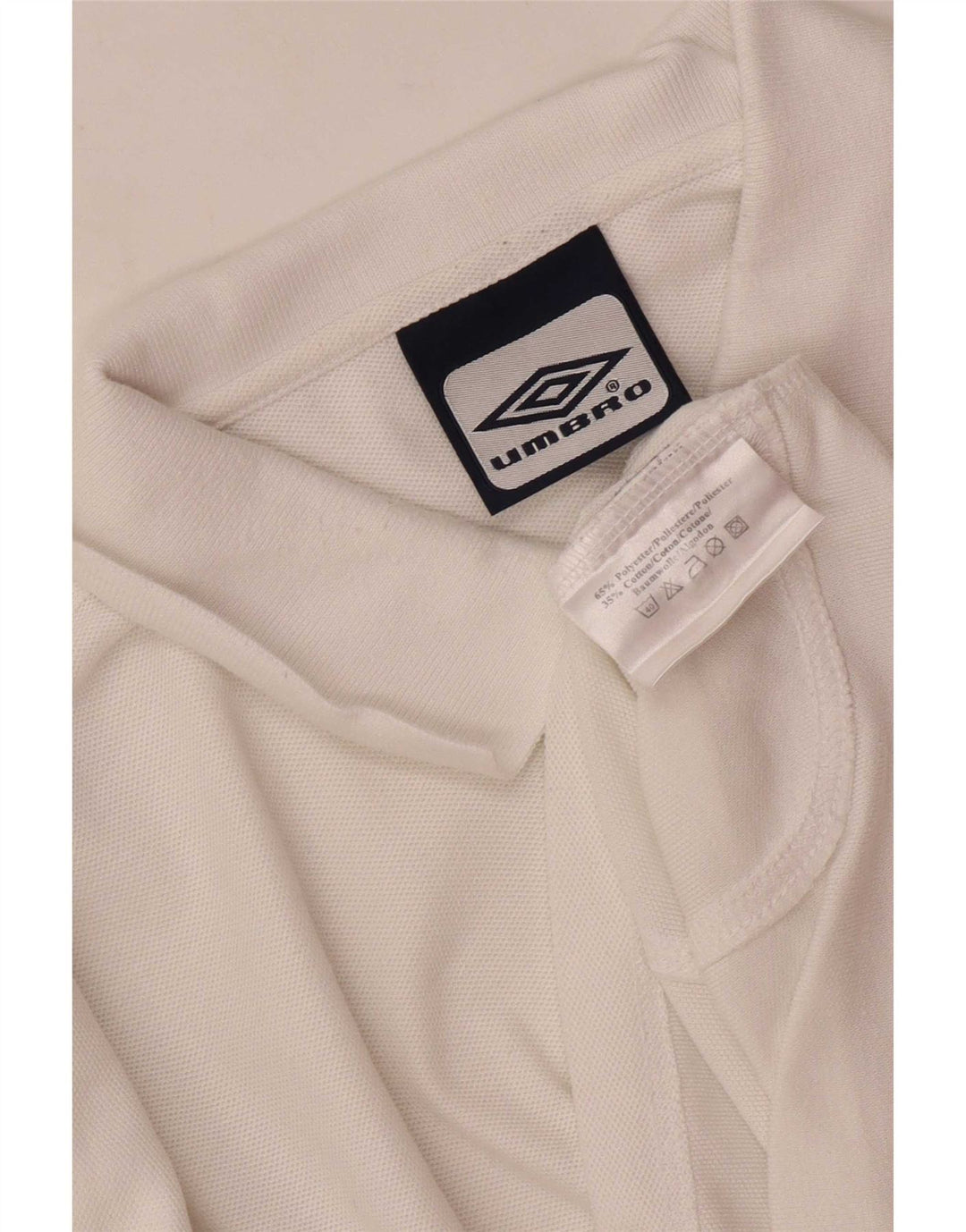 Umbro Herren-Poloshirt, groß, weiß, Polyester, Sport