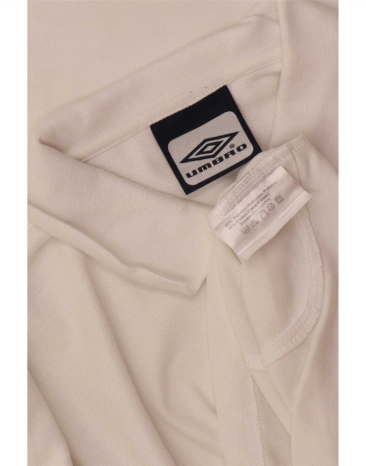 Umbro Herren-Poloshirt, groß, weiß, Polyester, Sport
