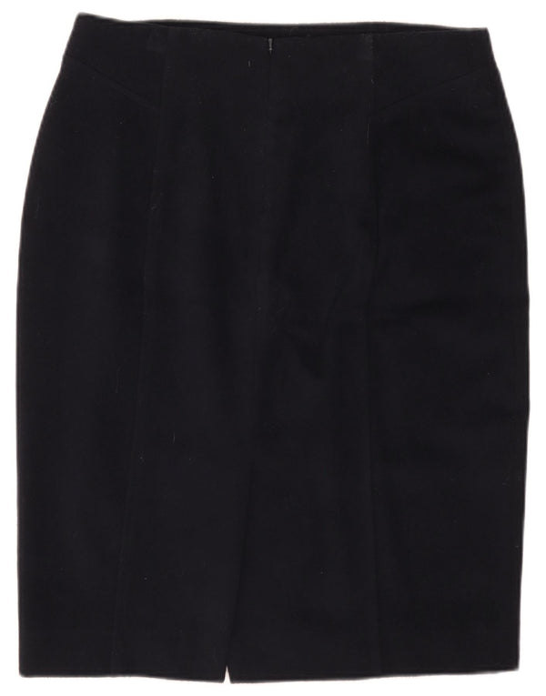 Hobbs Damen Bleistiftrock UK 14 Large W32 Marineblaue Wolle