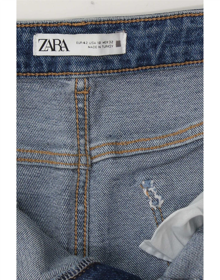 Kurze Jeans für Damen von Zara, EU 42, Größe L, W32, L25, Blau