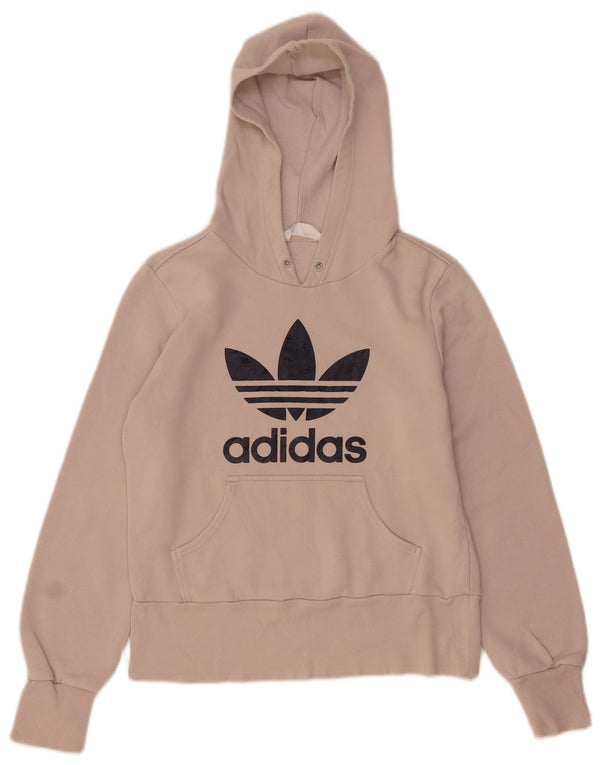 Adidas Damen Graphic Hoodie Jumper IT 46 Große rosa Baumwolle