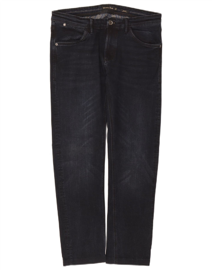 Massimo Dutti Herren Slim Jeans EU 40 Medium W31 L28 Marineblau Baumwolle