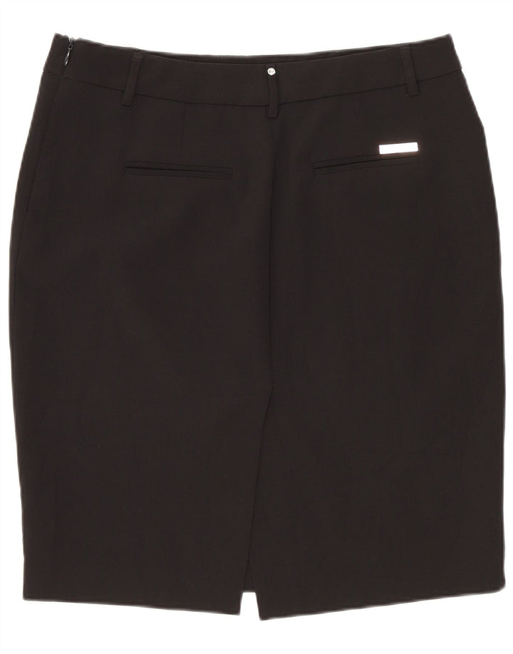 Liu Jo Damen Bleistiftrock IT 42 Medium W30 Schwarz Polyester