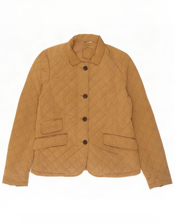 Massimo Dutti Damen Steppjacke UK 14 Large Beige Polyester