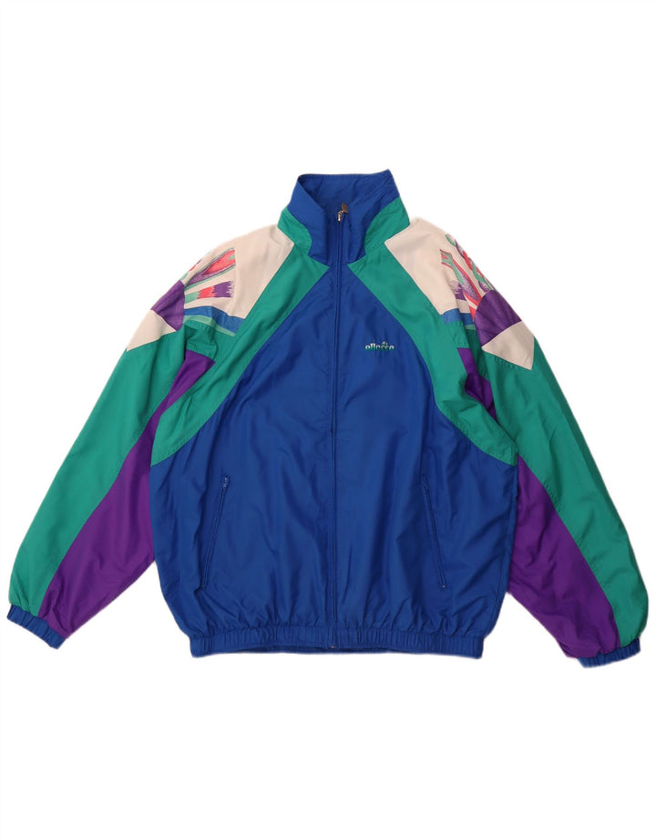 Ellesse Herren-Trainingsanzug mit lockerer Passform, IT 48, mittelblau, Farbblock