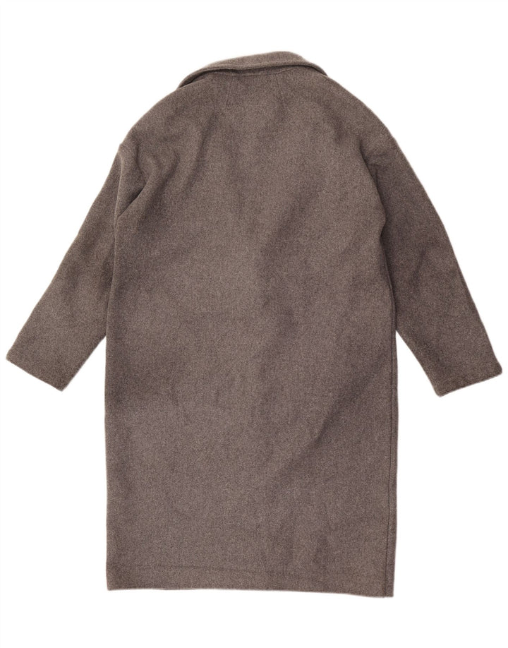 Topshop Damen Übergroßer Mantel UK 10 Small Grau geflecktes Acryl