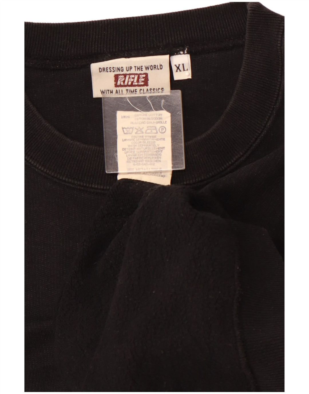 RIFLE Herren Sweatshirt Pullover XL Schwarz Baumwolle