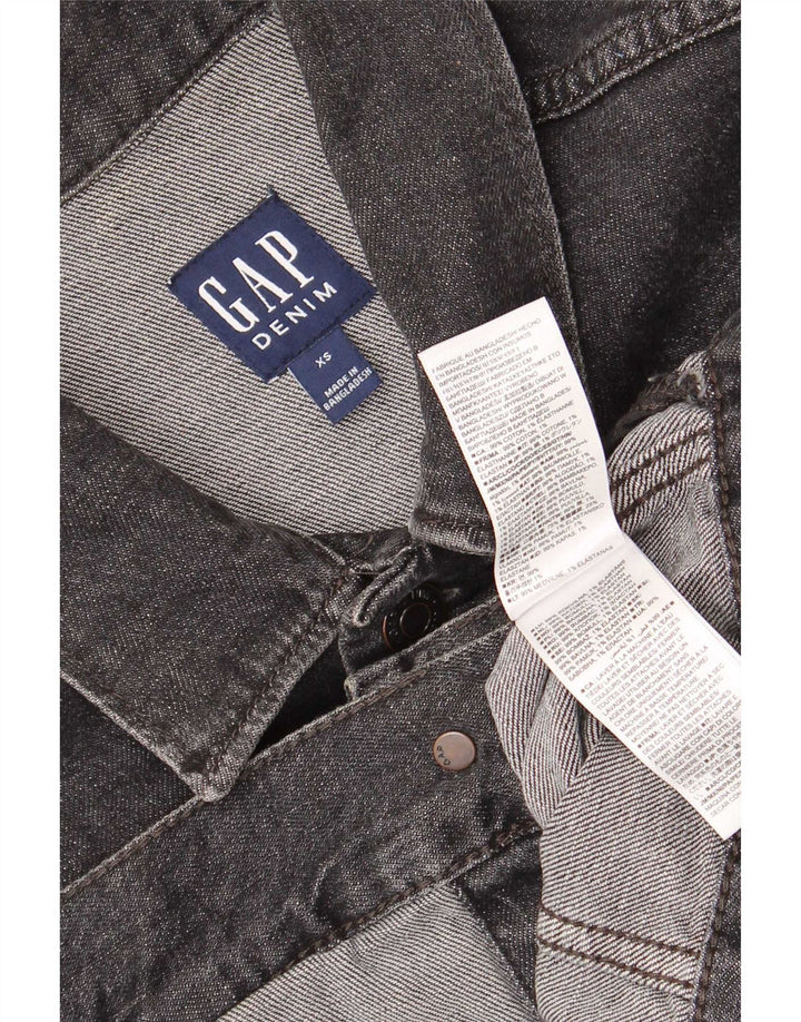 Gap Herren Jeansjacke UK 34 XS Graue Baumwolle