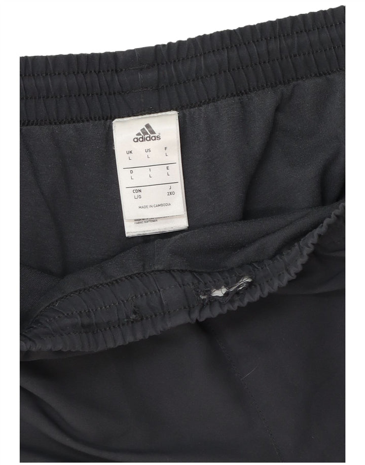 Adidas Herren-Trainingshose, groß, aus schwarzem Polyester