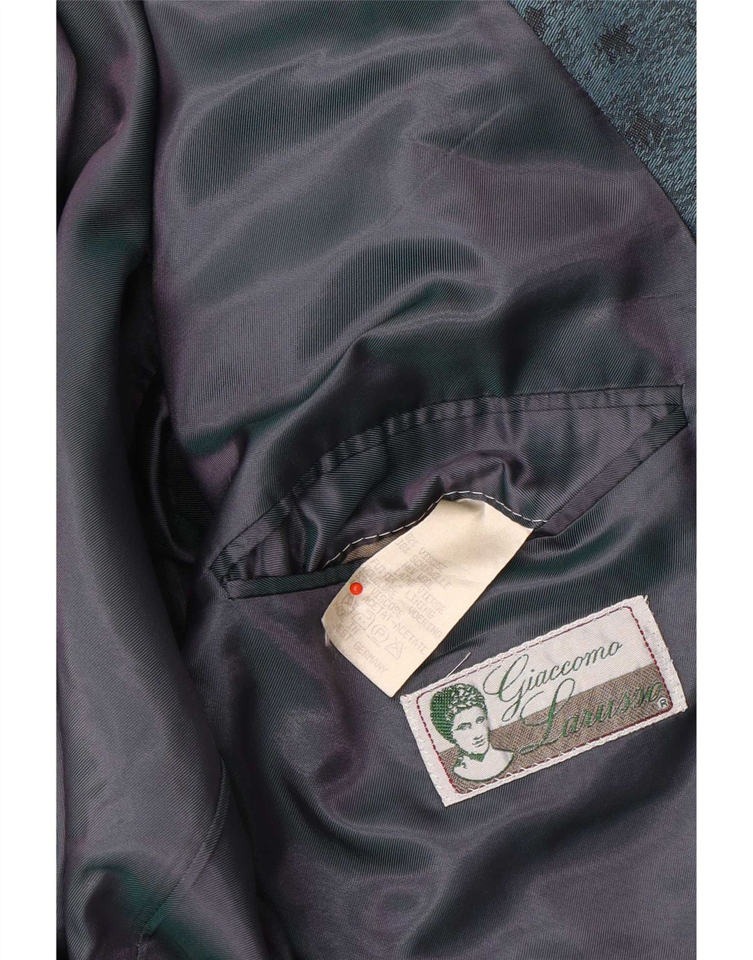 Giaccomo Larusso Damen-Blazer mit abstraktem Muster, Gr. 16, Blau