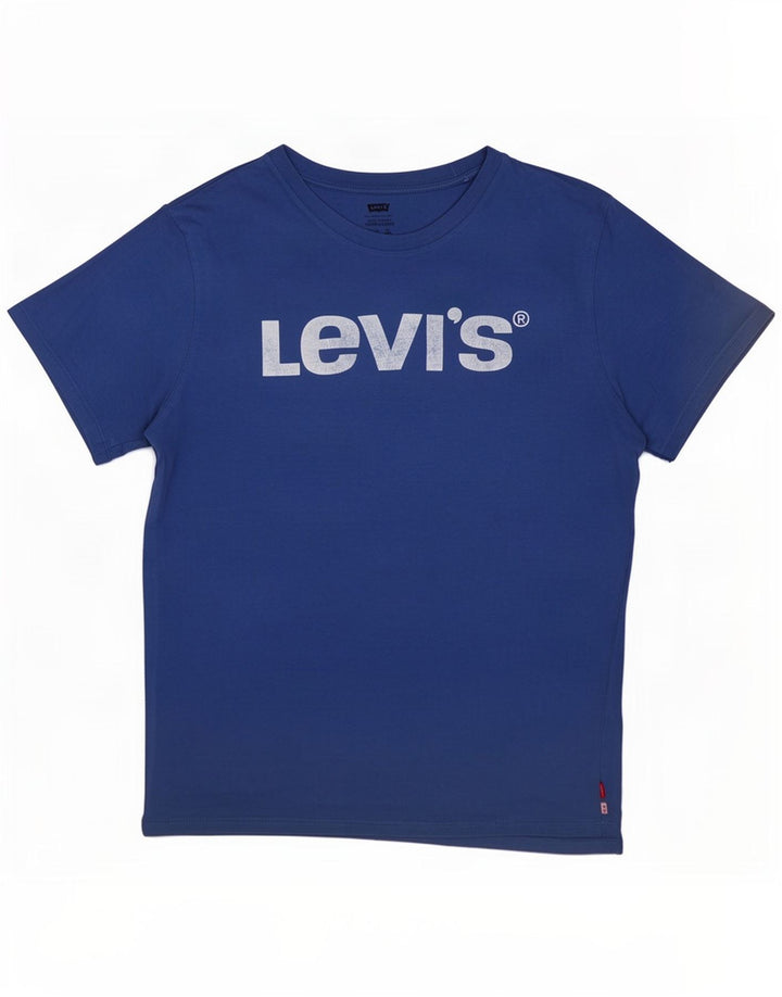 Levi's Herren-T-Shirt mit Grafik, mittelblaue Baumwolle