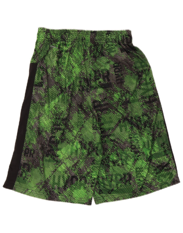 Reebok Herren-Sportshorts, groß, grün, geometrisch, Polyester, Sport