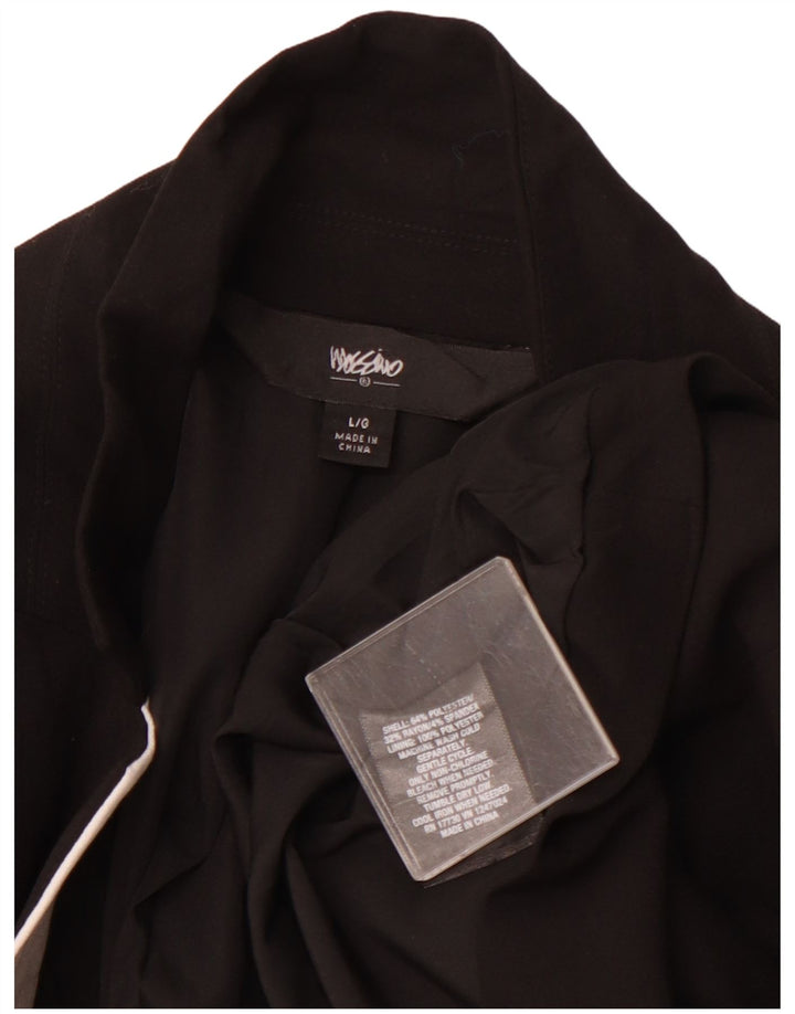 MOSSIMO Damen-Blazerjacke mit 1 Knopf, UK 16, Größe L, Schwarz, Farbblock
