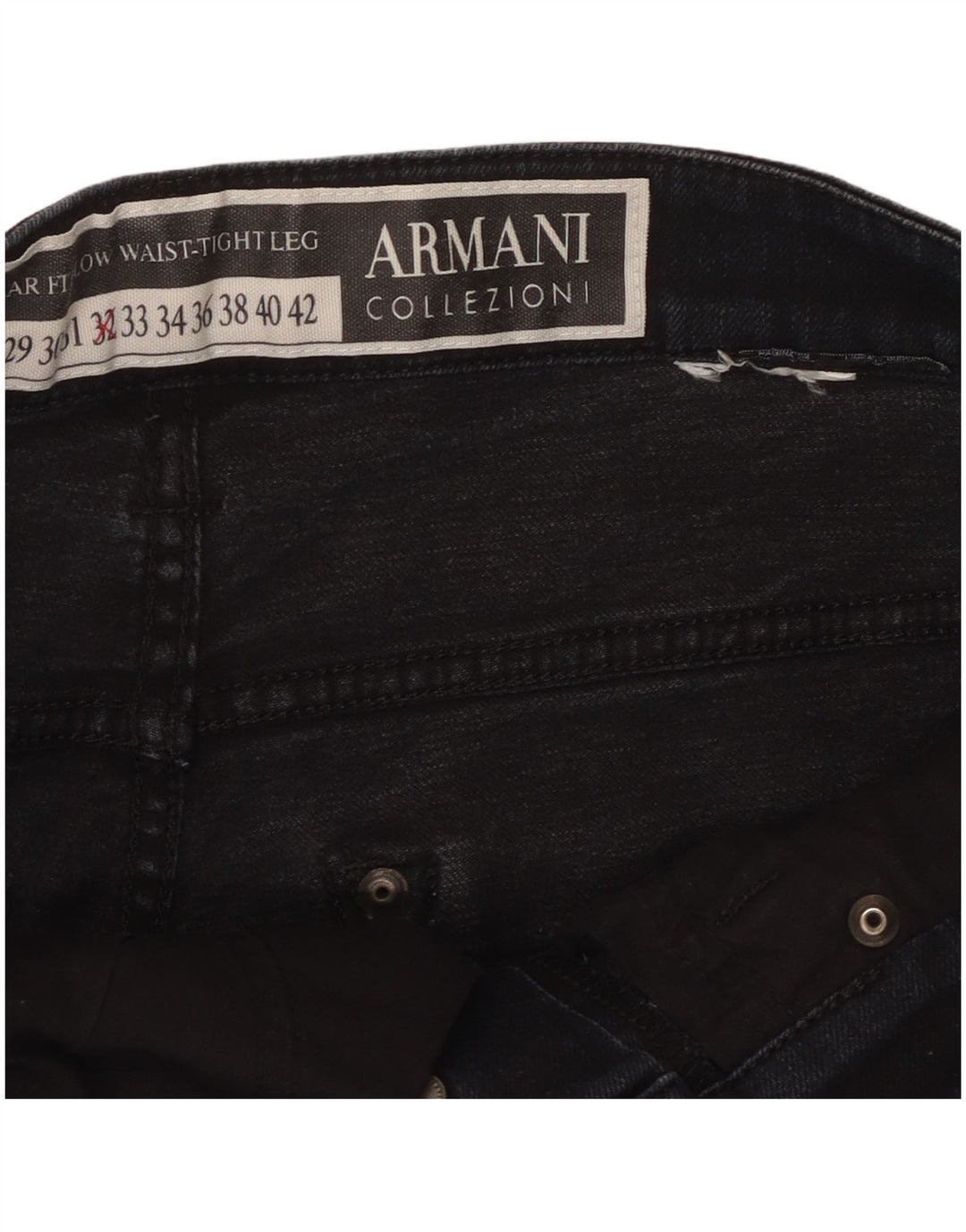 Armani Herren Straight Jeans W32 L27 Marineblau