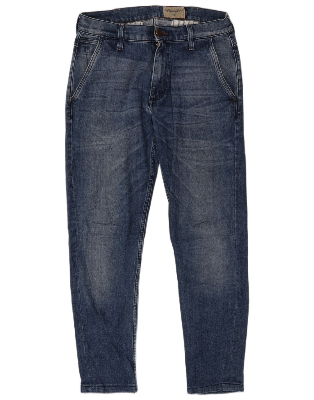 WRANGLER Herren Chino Slim Jeans W31 L34 Blaue Baumwolle