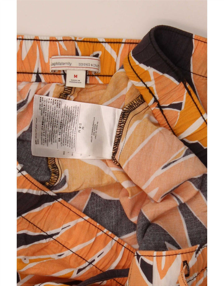 Gap Damen Umstands-Freizeitshorts Medium W32 Orange Floral Viskose