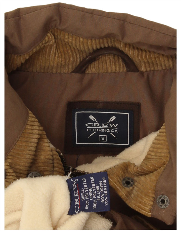 Crew Clothing Wattierte Damenweste UK 8 Small Braun Polyester