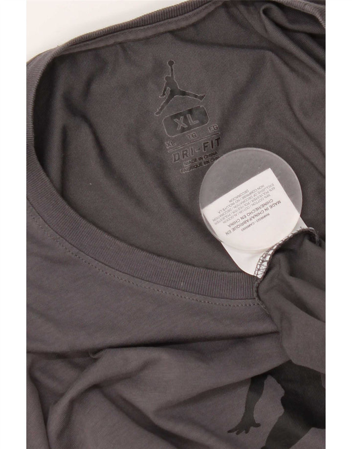 Jordan Herren Dri Fit Graphic Top Langarm XL Grau Baumwolle