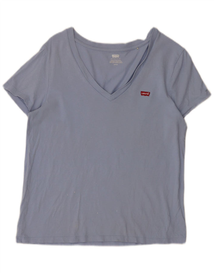 Levi's Damen T-Shirt Top UK 10 Small Blau