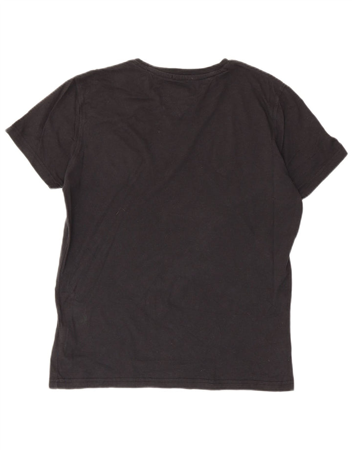 Tommy Hilfiger Herren T-Shirt Top Medium Schwarz Baumwolle