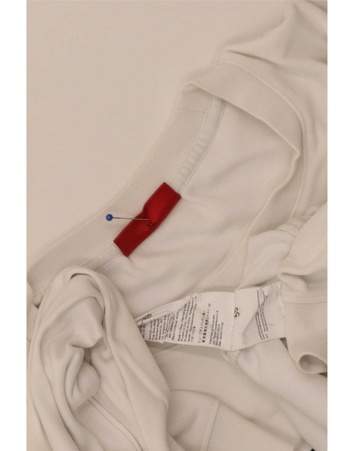 Hugo Boss Herren-Sweatshirt mit Grafik, XL, weiße Baumwolle