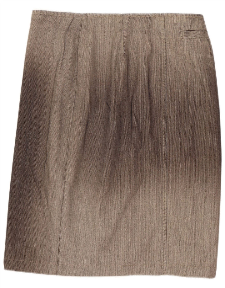 Sportmax Damen-Bleistiftrock mit abstraktem Muster, Gr. 10, Größe S, W28, Grau