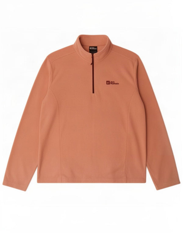 Jack Wolfskin Damen-Fleecepullover mit Reißverschluss am Hals, UK 20 2XL, rosa, Polyester