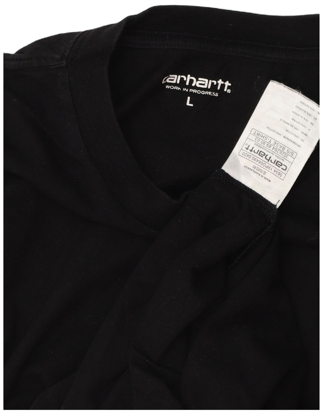 CARHARTT Mens T-Shirt Top Large Black Cotton Vintage Carhartt and Second-Hand Carhartt from Messina Hembry 