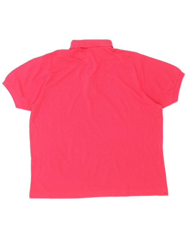 Lacoste Herren Poloshirt Größe 7 2XL Rosa Baumwolle