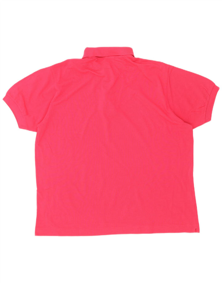 Lacoste Herren Poloshirt Größe 7 2XL Rosa Baumwolle