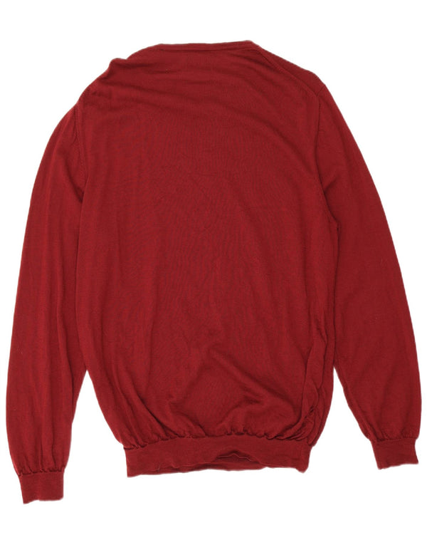 Gant Herren-Pullover mit U-Boot-Ausschnitt, XL, Burgunderrot, Merinowolle