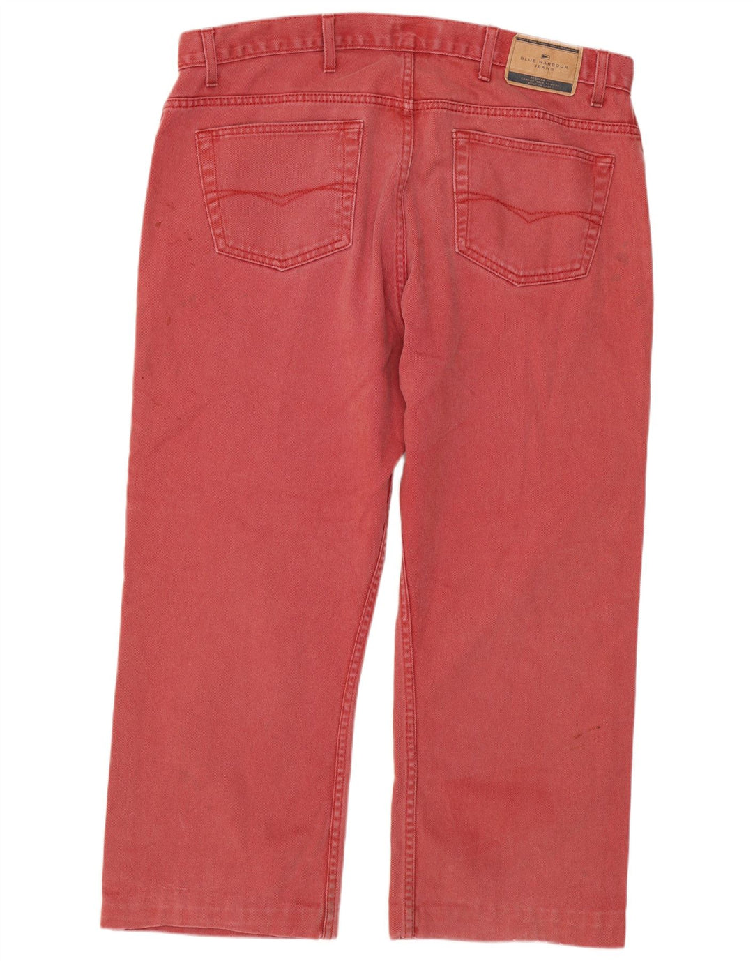 Marks & Spencer Herren Blue Harbour Kurzjeans W38 L24 Rote Baumwolle