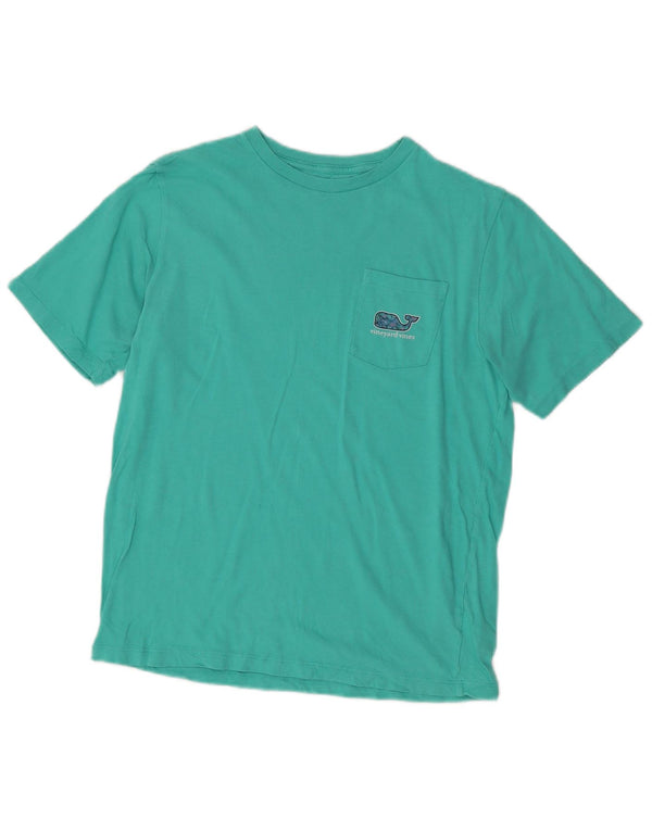 Vineyard Vines Grafik-T-Shirt für Jungen, 15–16 Jahre, XL, türkisfarbene Baumwolle