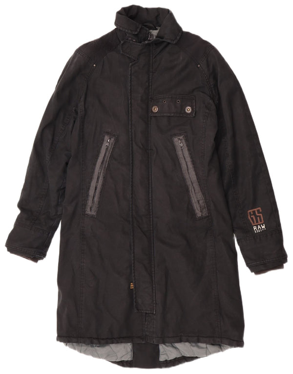 G-Star Damen-Windbreaker-Mantel, UK 40, große schwarze Baumwolle
