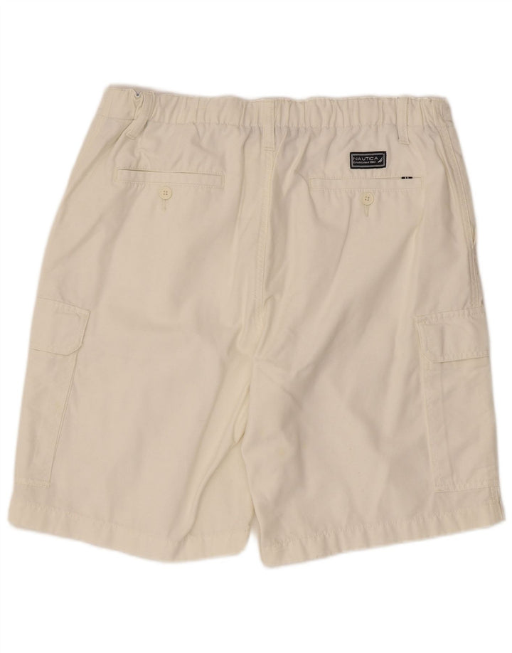 Nautica Herren-Cargo-Shorts W34, große weiße Baumwolle