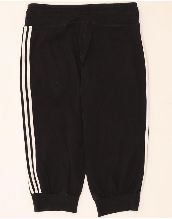 ADIDAS Damen Capri-Trainingshose, Jogginghose, UK 16, Größe L, Schwarz, Baumwolle